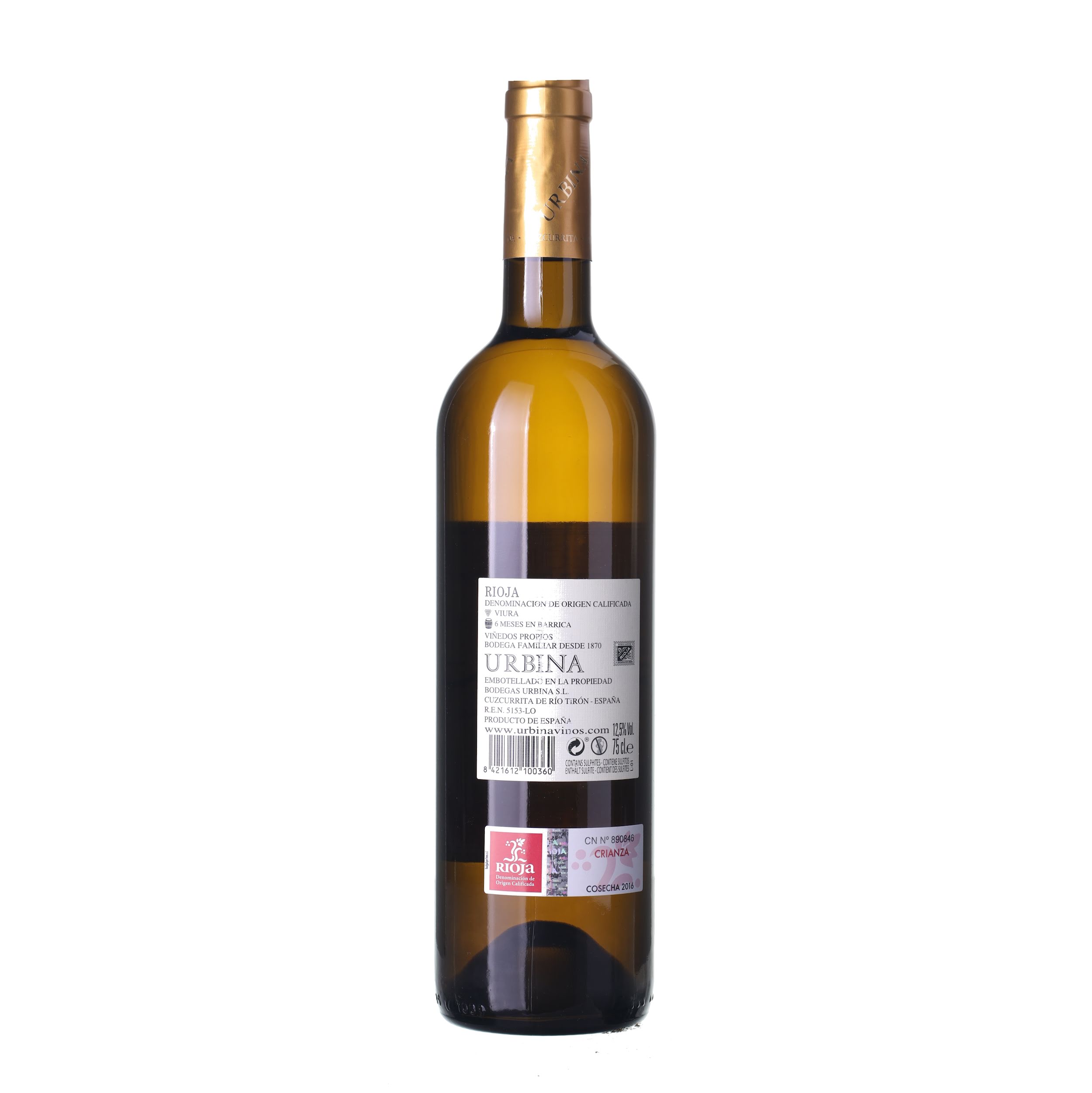 Rioja Doc Viura Crianza Bodegas Urbina Viatempia Cz