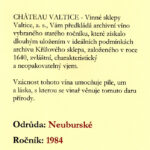 1984 Neuburské Château Valtice