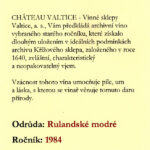 1984 Rulandské modré / Pinot Noir Château Valtice